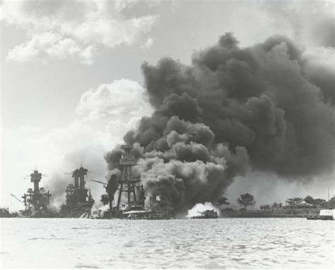 Here’s what he revealed: The USS Arizona (BB-39) burns after the Japanese attack on Pearl Harbor on Dec. 7, 1941. 1. Sailors jumped into fires to escape sinking vessels. “There was a huge oil fire on the surface of the water fueled by the ships’ tanks, so it created these giant fires all over the water,” Nelson said.